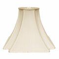 Homeroots 12 in. Ivory Slanted Notch Square Shantung Lampshade 469831